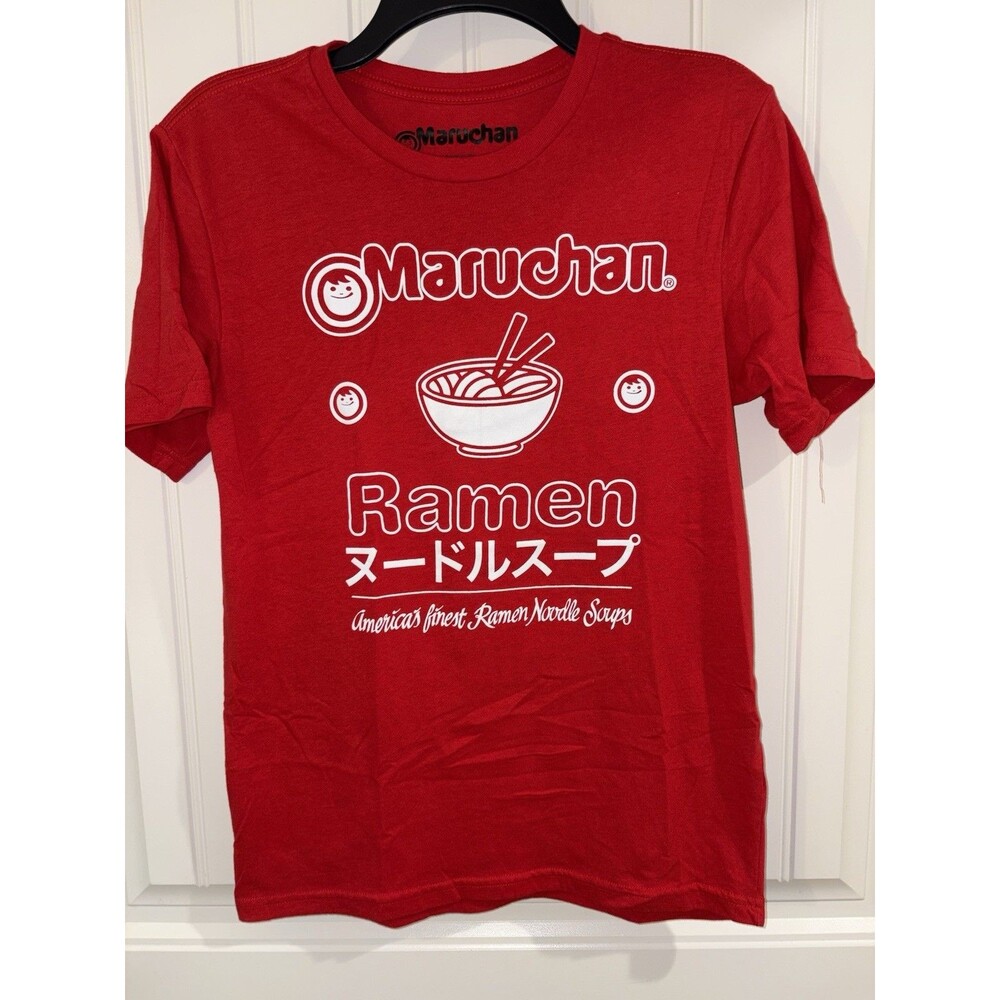 Maruchan Logo Ramen Bowl Noodles Youth T-shirt Red Shirt Sz XXL (18)